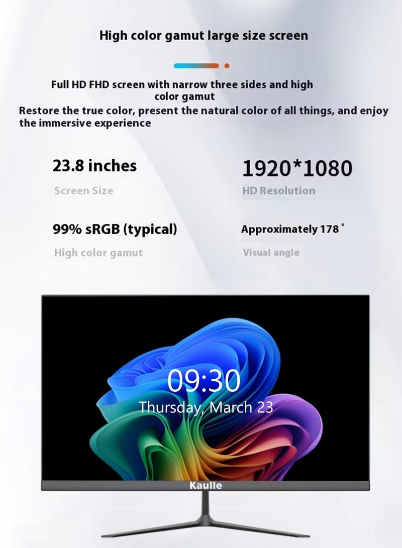 كاول كمبيوتر مكتبي متكامل بشاشة 23.8 بوصة، معالج Intel Core i5 3320M، ذاكرة وصول عشوائي 8 جيجابايت، قرص SSD بسعة 512 جيجابايت، بلوتوث 4.2، ونظام تشغيل Windows 10 Pro، مع لوحة مفاتيح وفأرة، لون أسود، موديل A238H english None - Image 5